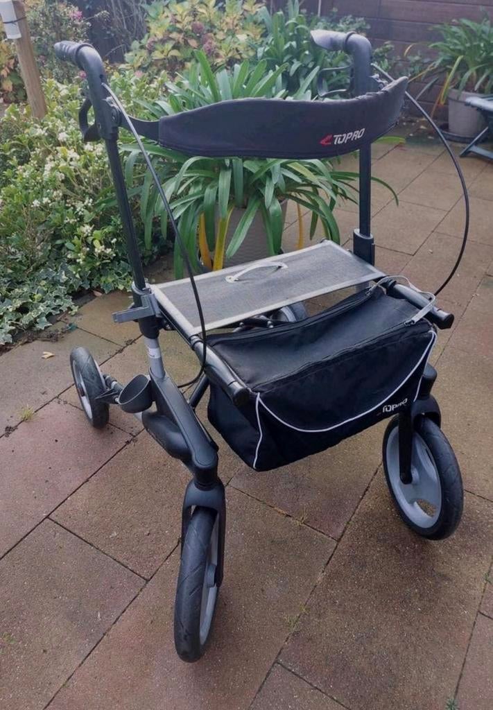 Rollator Topro olympos maat S + boodschappentas, Diversen, Rollators, Zo goed als nieuw, Ophalen