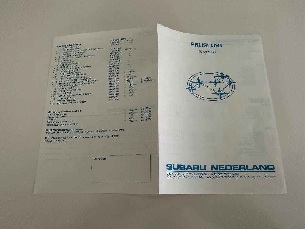 Folder Subsra XT coupé justy mini jumbo L serie, Ophalen of Verzenden, Nieuw, Overige merken