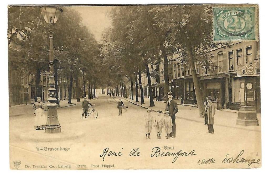 's-Gravenhage - Spui met volk, Verzenden, Voor 1920, Gelopen, Zuid-Holland