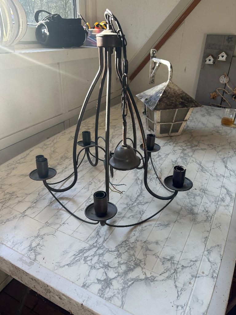 Klassieke hanglamp, Ophalen, Gebruikt, Metaal, 50 tot 75 cm