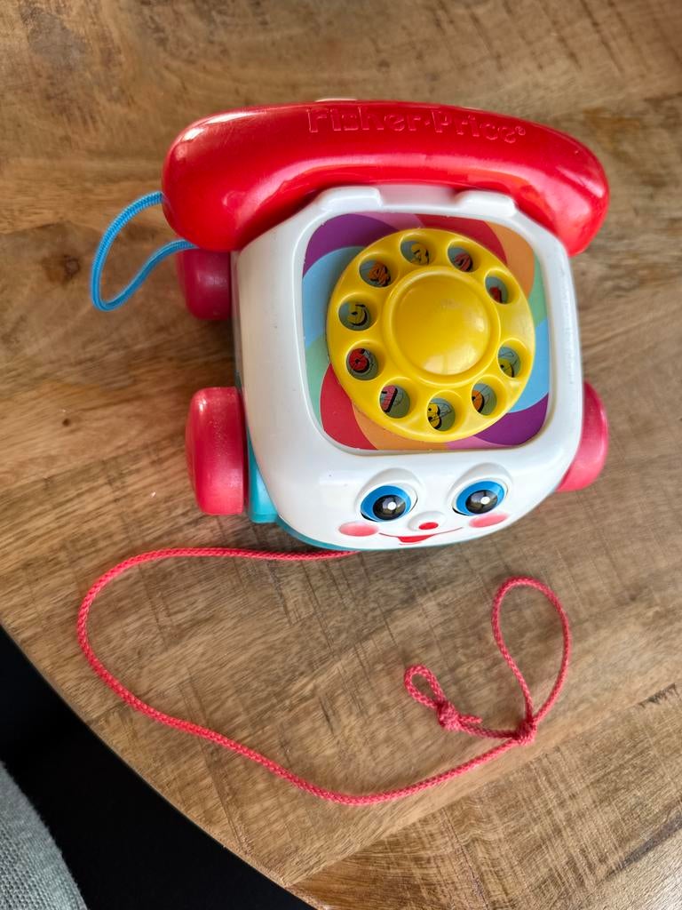 Vintage Fisher-Price speelgoed telefoon, Ophalen of Verzenden, Gebruikt, Duw- of Trekspeelgoed, Met geluid