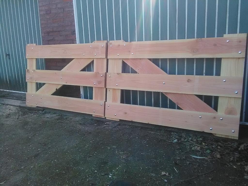 Nieuw Douglas landhek 3 meter breed, Tuin en Terras, Tuinhekken en Hekwerk, Ophalen, Nieuw, Hout, Tuinhek