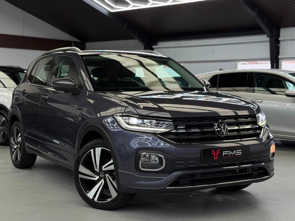 Volkswagen T-Cross 1.0 TSI R-line CarPlay Camera, Gebruikt, Zwart, Met garantie (alle), Bedrijf