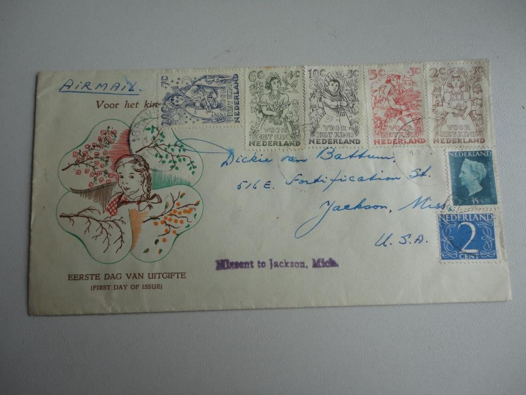 Voorloper FDC 544-548, Ophalen of Verzenden, Beschreven, Nederland