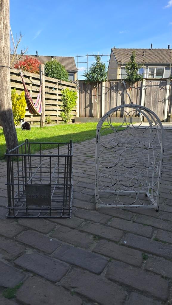 Oude / Oldskool wijnrekken - apart of samen, Huis en Inrichting, Woonaccessoires | Wijnrekken, Ophalen, Gebruikt, 5 tot 15 flessen