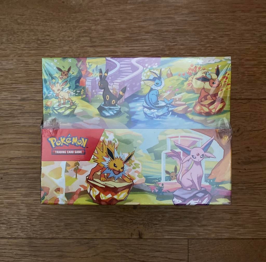 Pokémon TCG - Prismatic Evolutions Mini Tin Display (8x tin), Ophalen of Verzenden, Nieuw, Foil