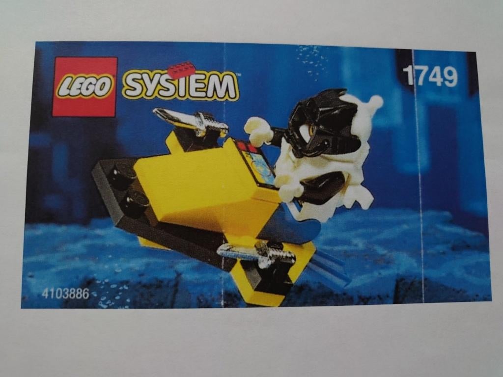 1749 LEGO Aquazone Aquanauts Paravane, Ophalen of Verzenden, Zo goed als nieuw, Complete set, Lego