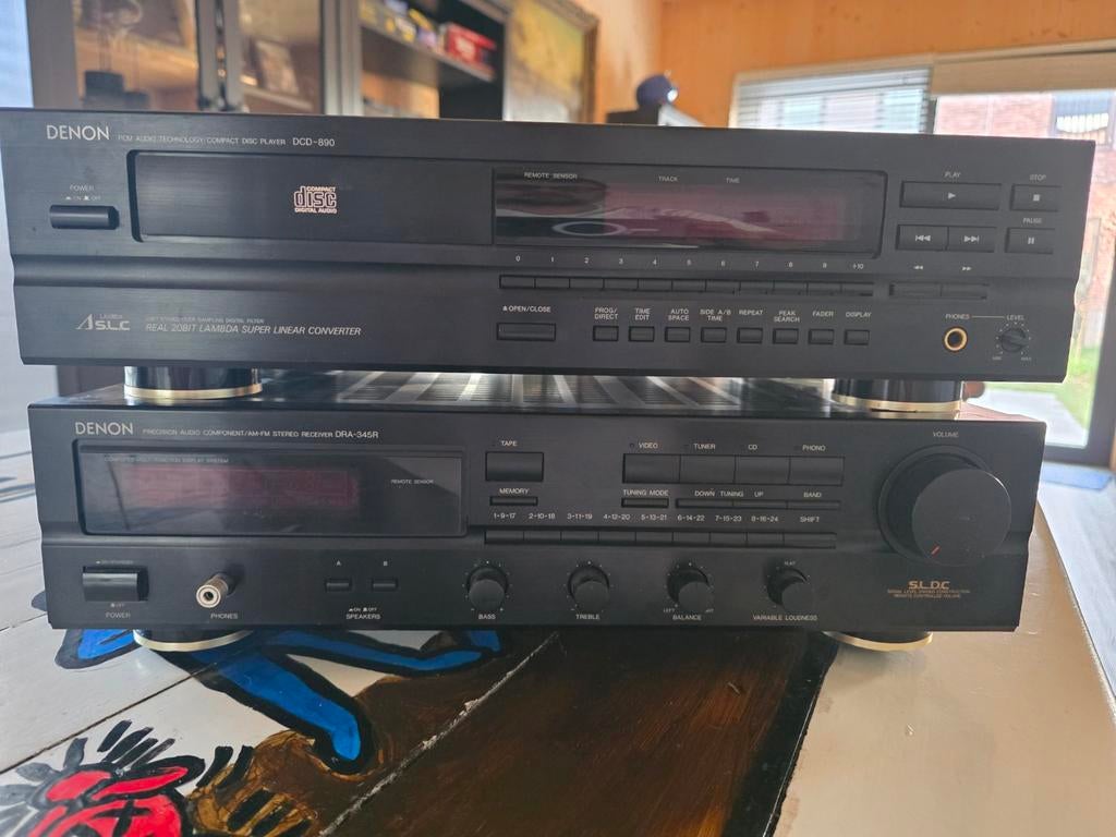 Denon DRA-345R receiver en Denon cd speler DCD-890, Audio, Tv en Foto, Ophalen, Denon