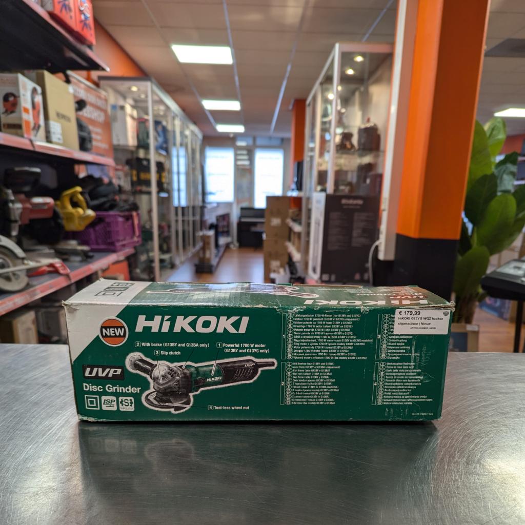 HiKOKI G13YG WQZ haakse slijpmachine | Nieuw, Hikoki, Nieuw, Support@hikoki.com, 5-1, Nishiarai, 3-chome, Adachi-ku, 
Tokyo 123-0843
Japan