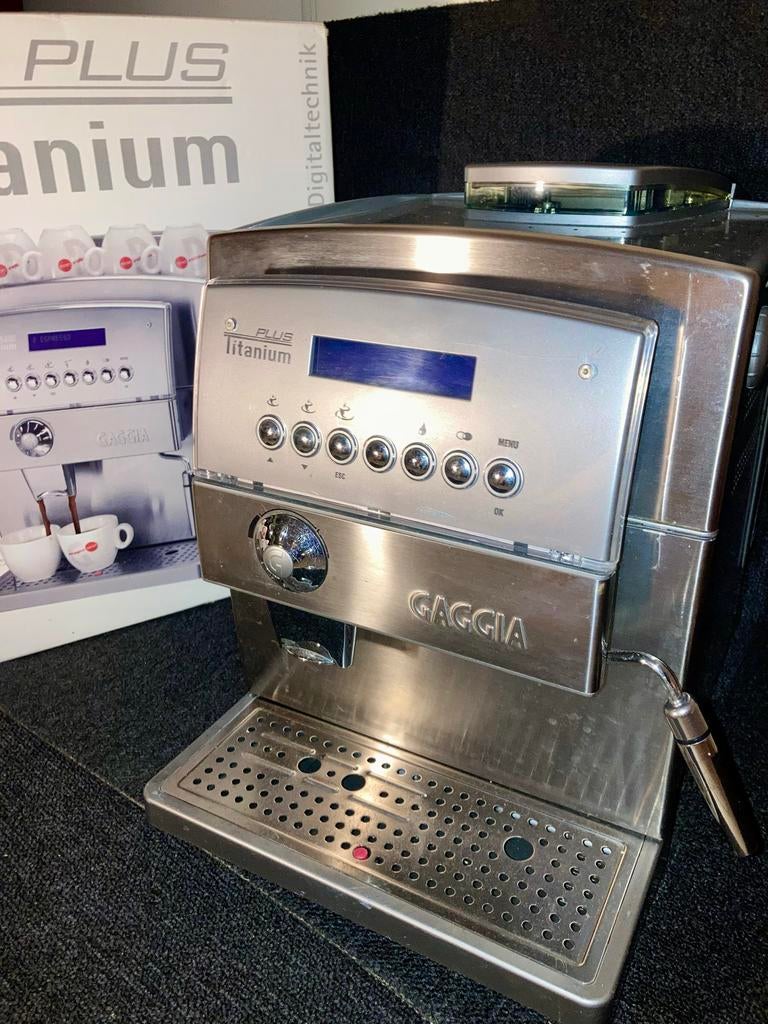 Gaggia Titanium Plus koffiezetapparaat, Afneembaar waterreservoir, Gebruikt, Koffiemachine, Koffiebonen