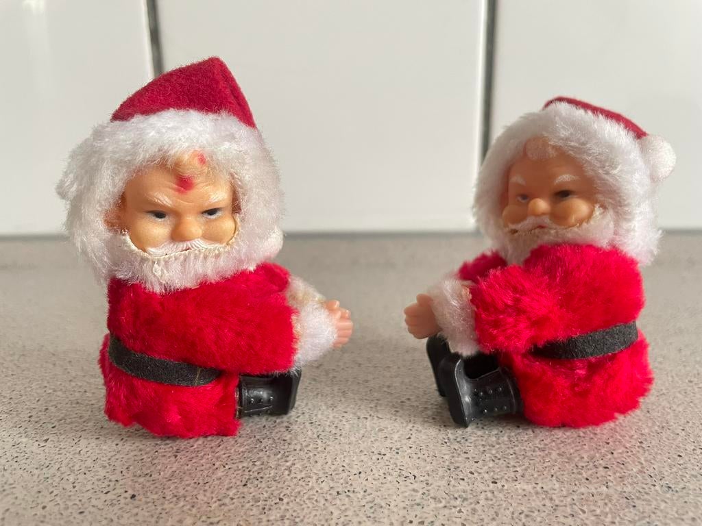 2 vintage kerstman knijpers, Ophalen of Verzenden, Zo goed als nieuw