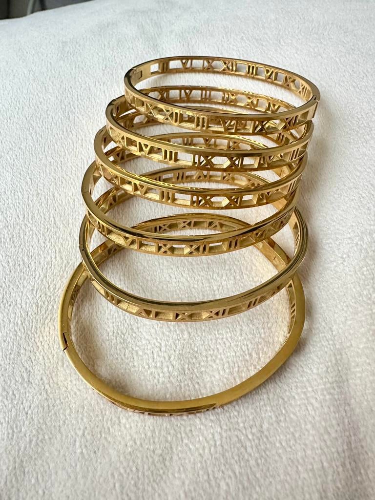 6x roestvrijstalen armbanden waterdicht, Staal, Nieuw, Ophalen of Verzenden, Met edelsteen