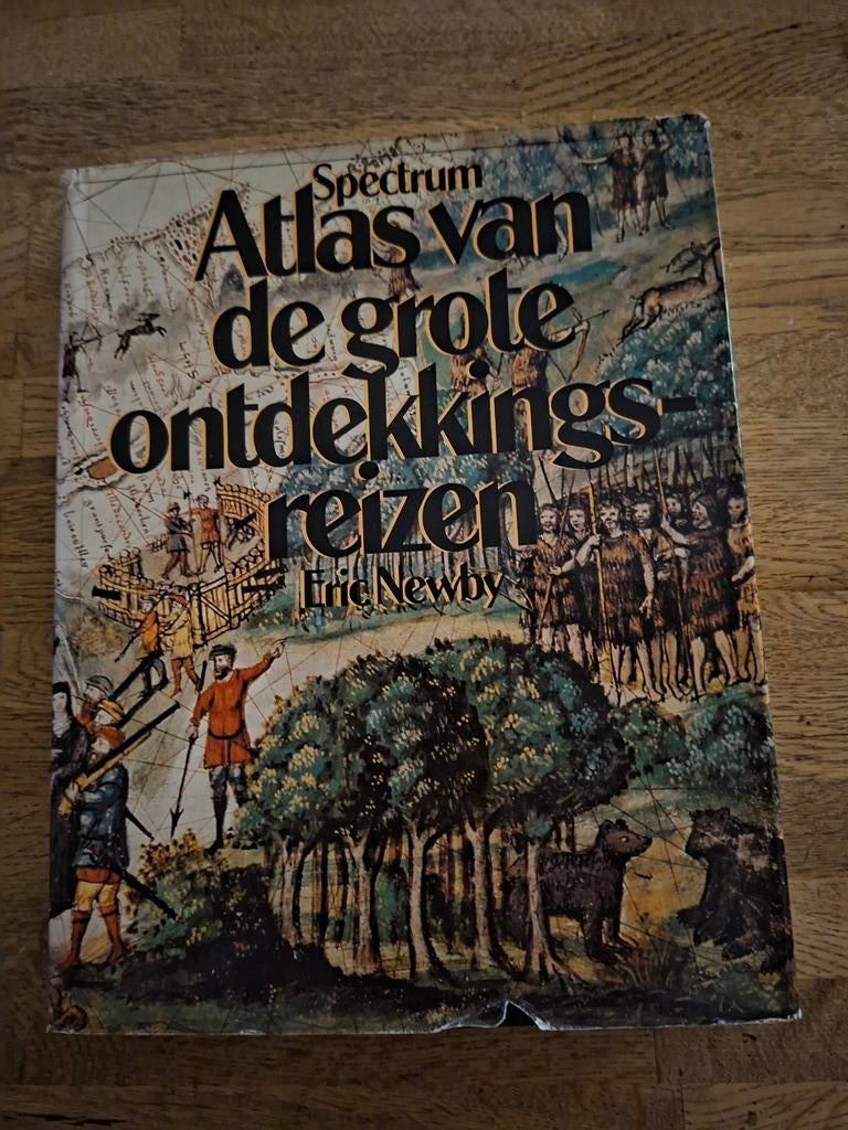 Spectrum Atlas van de Grote Ontdekkingsreizen - Eric Newby, Boeken, Atlassen en Landkaarten, Gelezen, Overige atlassen, Eric Newby