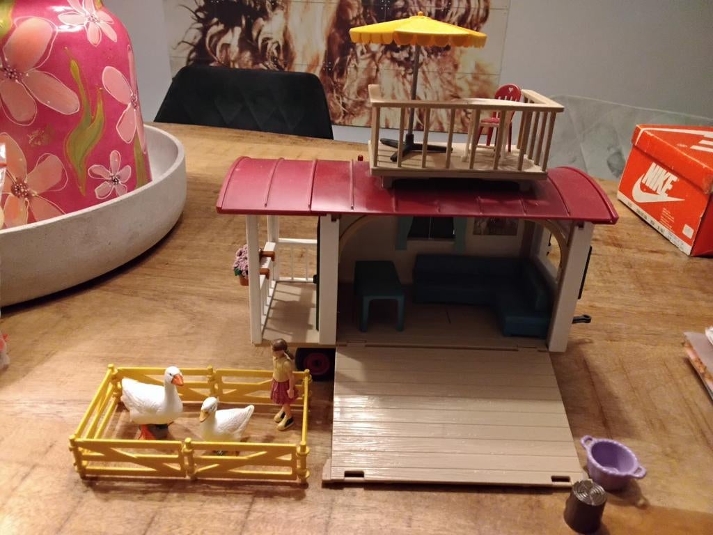 Schleich woonwagen, Ophalen of Verzenden, Zo goed als nieuw