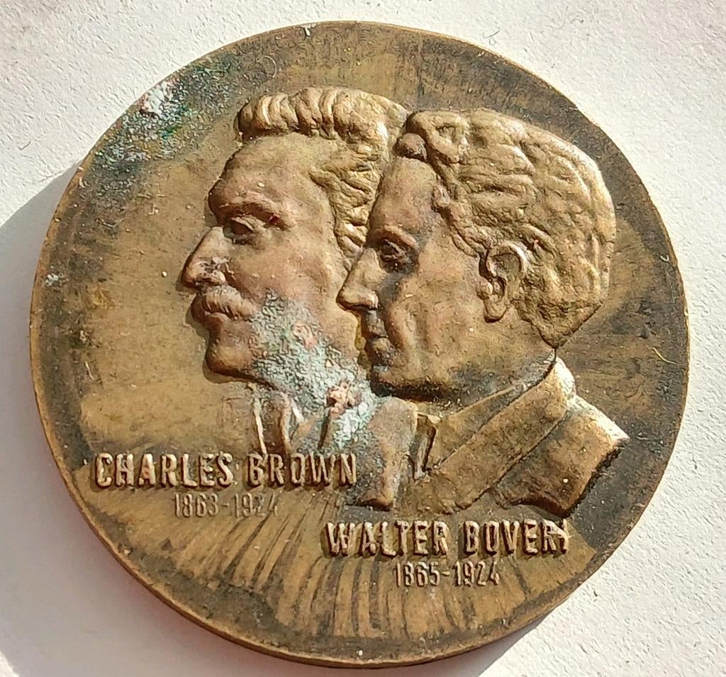 Medaille 1966 Duitsland DDR Munt Charles Brown Walter Boven, Ophalen of Verzenden