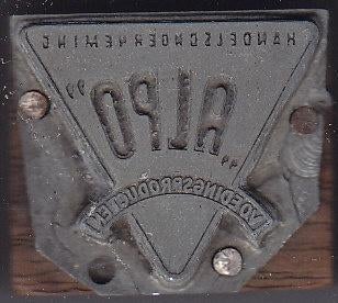 Cliché / Drukplaat - Handelsonderneming ALPO voedings, Antiek en Kunst, Ophalen of Verzenden