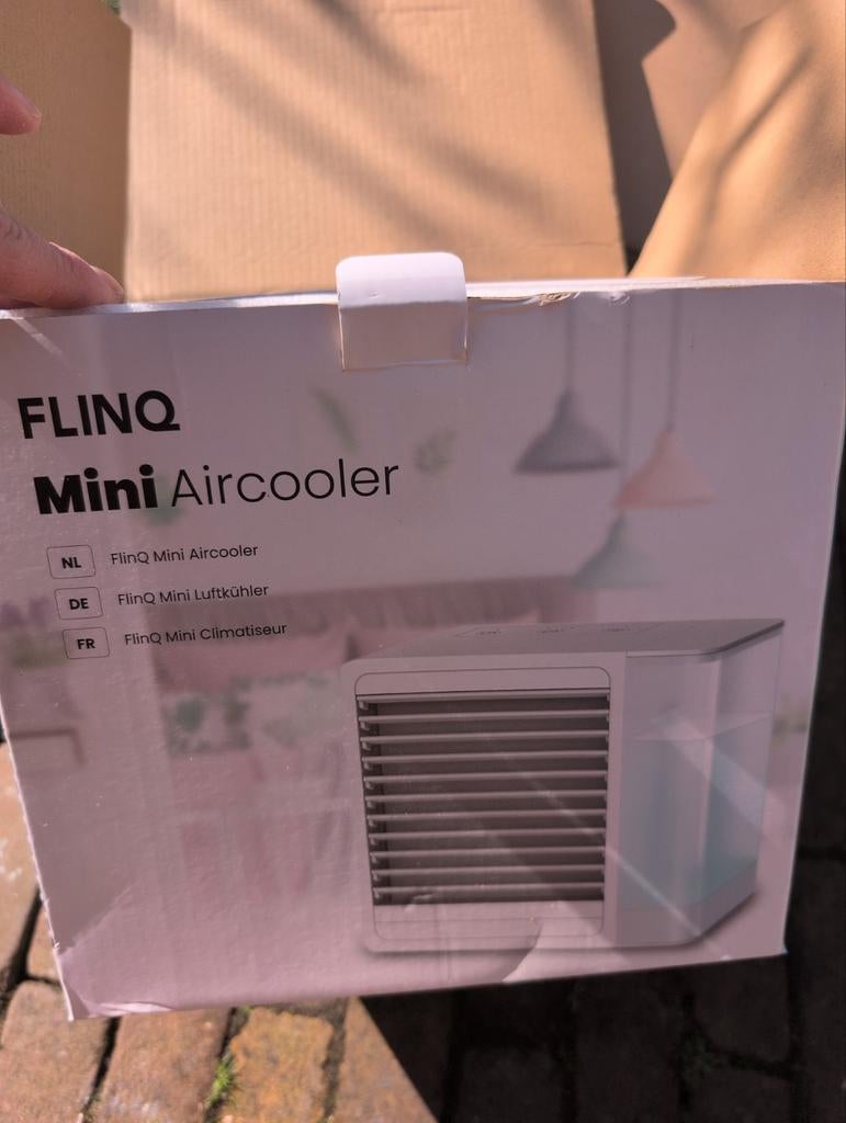 Nieuwe FlinQ Mini Aircooler - Ongebruikt in verpakking, Witgoed en Apparatuur, Airco's, Tafel- of Grondventilator, Minder dan 60 m³