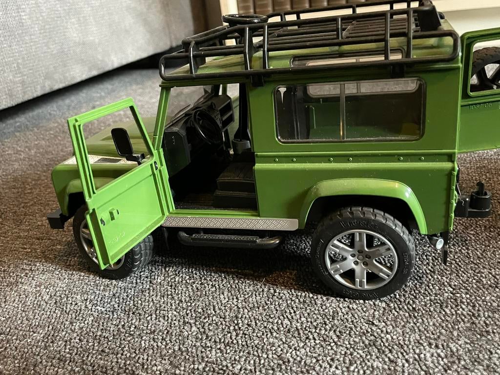 Bruder Land Rover Defender groen, Overige merken, Gebruikt, Auto, Groter dan 1:32