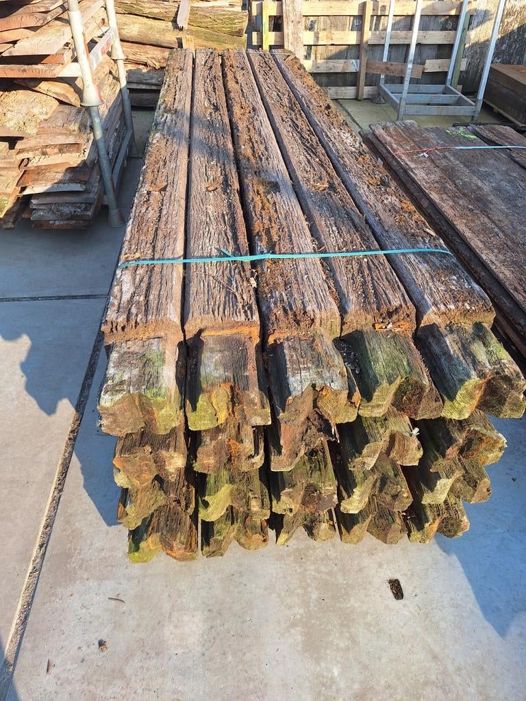 Zeer gave azobe hardhouten  palen balken 18x18x400cm, Ophalen of Verzenden, 250 cm of meer, Balken