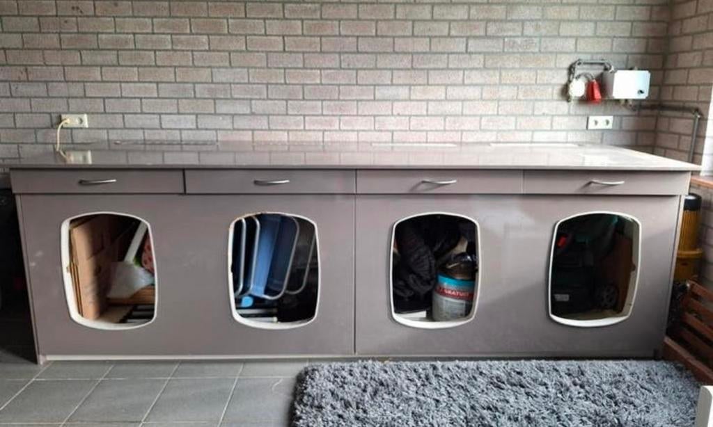 Hondenbench voor vier honden, 4 honden hondenhok hout, Dieren en Toebehoren, Ophalen, Gebruikt