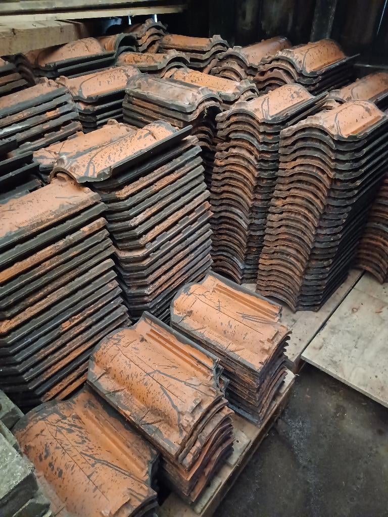 Dakpannen opnieuw verbeterde hollandse zwart, Gebruikt, Steen of Klei, Zwart, Ophalen of Verzenden