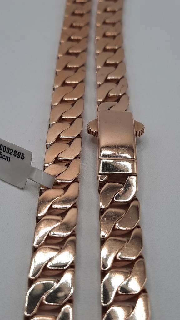 gouden coban link ketting 14kt, Www.bredajuwelier.nl, Nieuw, Ophalen of Verzenden, Www.bredajuwelier.nl