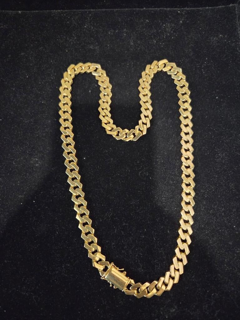 14 k gouden cuban ketting 70,7 gram 61 cm, Sieraden, Tassen en Uiterlijk, Kettingen, Nieuw, Goud, Goud, Ophalen of Verzenden