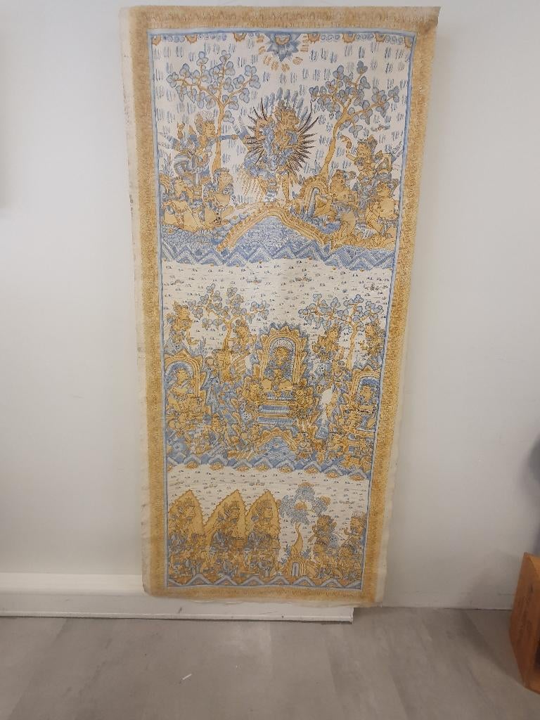 Balinees kunstwerk ( Kamasan ) - 82 x 186 cm, Ophalen of Verzenden