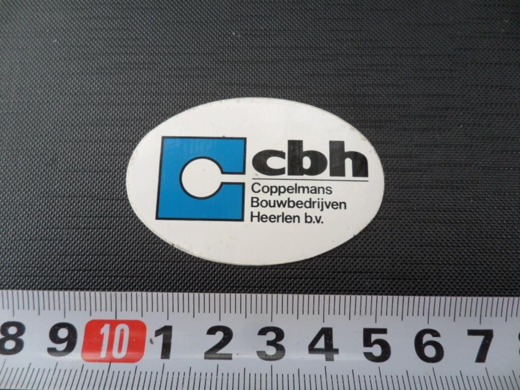 sticker logo CBH coppelmans bouwbedrijven heerlen bv, Ophalen, Zo goed als nieuw