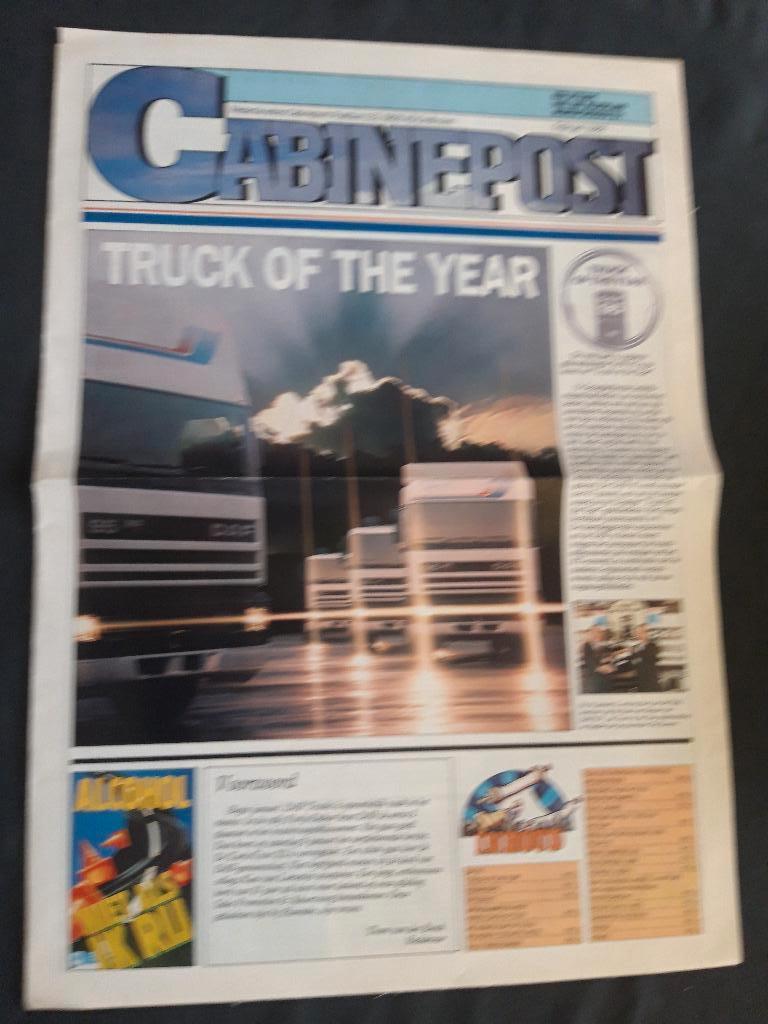 Cabinepost feb '88 - DAF 95 truck of the year , poster 1900, DAF trucks, Ophalen of Verzenden, Zo goed als nieuw, Overige merken