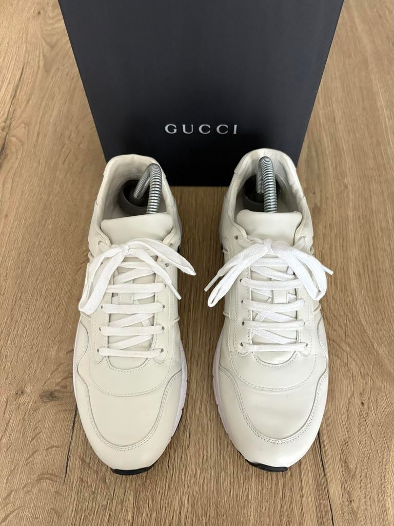 Gucci miro soft bianco sneakers maat 38,5, Ophalen, Wit, Sneakers of Gympen, Zo goed als nieuw