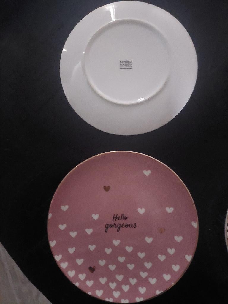 2x Rivièra maison gebaksbordjes, Nieuw, Ophalen of Verzenden, Bord(en), Overige stijlen