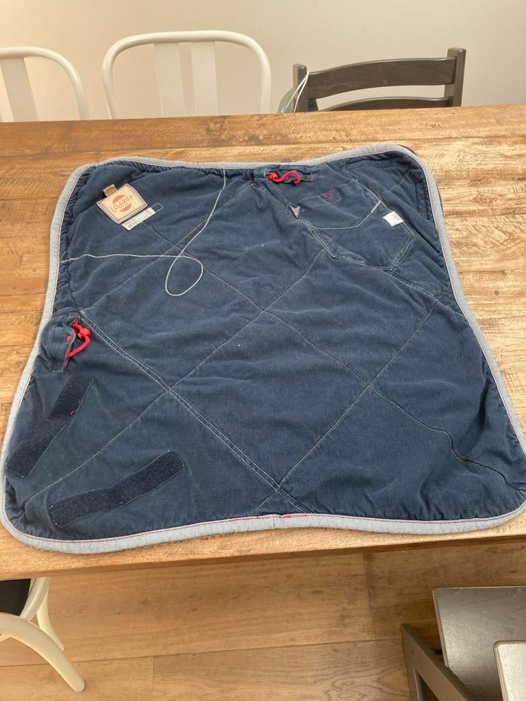 Lodger gevoerd wikkeldoek. Stoer denim., Kinderen en Baby's, Dekens, Slaapzakjes en Inbakerproducten, Ophalen of Verzenden, Gebruikt