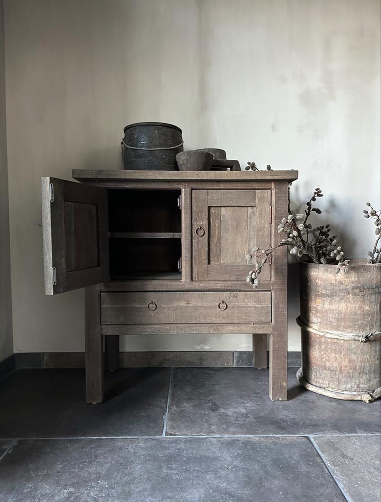 Driftwood Wandkastje met Lade, Ophalen of Verzenden