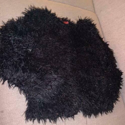 Coolcat 146 152 jas fur bontjas zwart tussenjas, Kinderen en Baby's, Kinderkleding | Maat 146, Gebruikt, Meisje, Jas, Verzenden