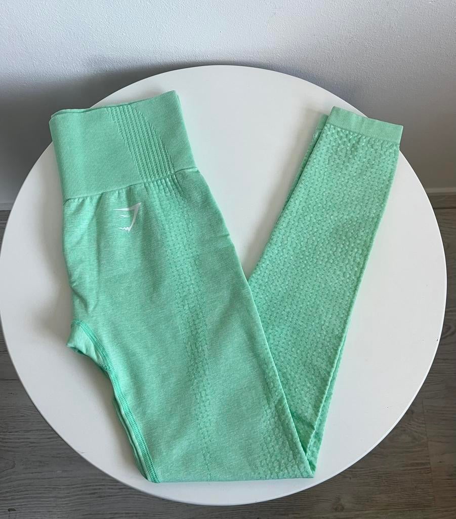 Gymshark vital seamless legging, Kleding | Dames, Sportkleding, Zo goed als nieuw, Maat 36 (S), Groen, Ophalen of Verzenden