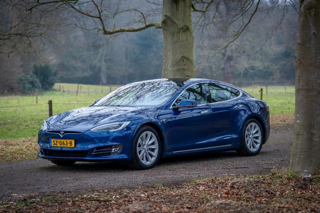 Tesla Model S 75d dual motor 4x4 2018 Blauw, Zwart, Vierwielaandrijving, Dealer onderhouden, 315 min