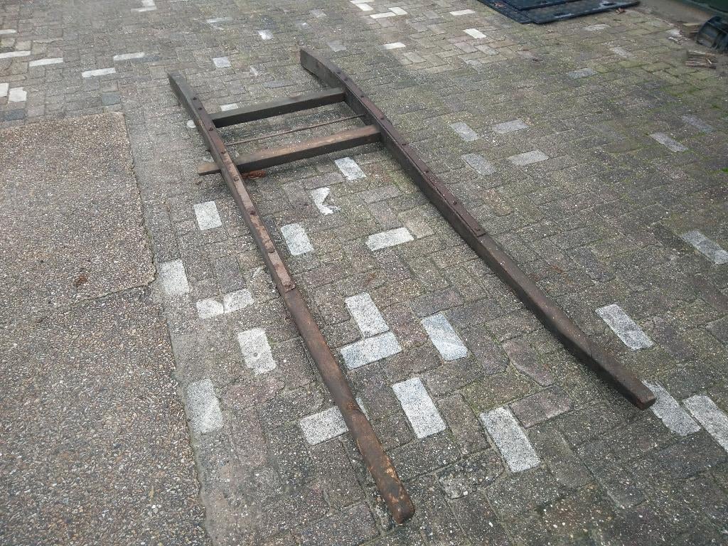 Eiken houten burrie / bomen / lamoen paardenkar, Dieren en Toebehoren, Ophalen, Gebruikt, Overige soorten