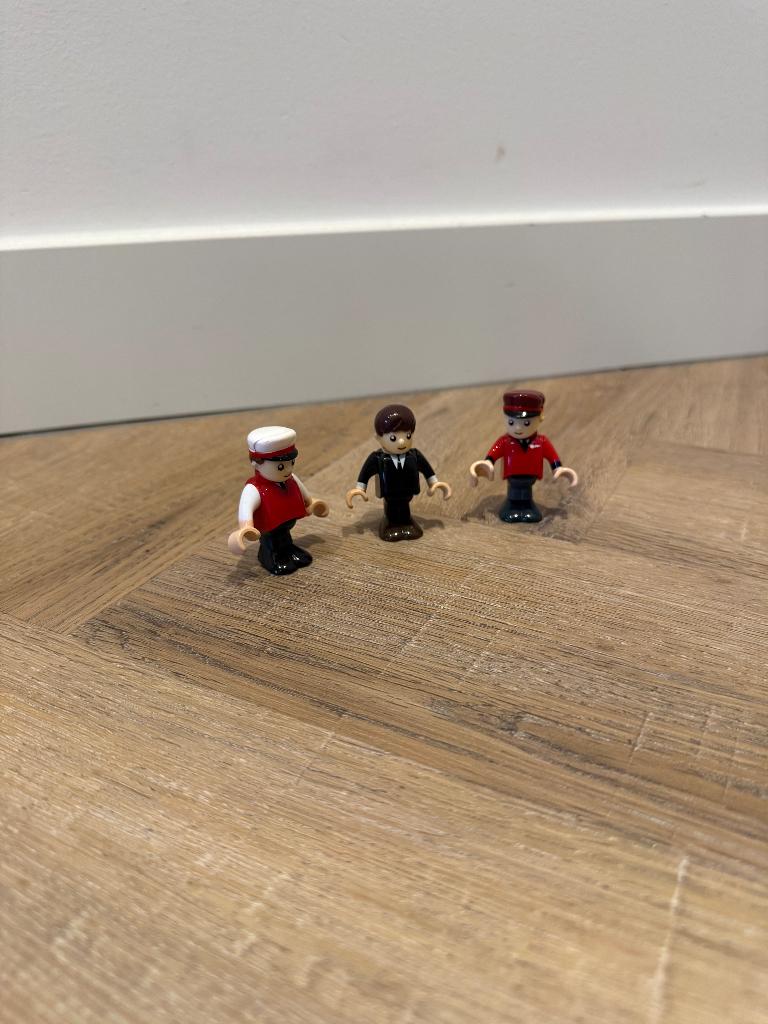 Heel goed 3x Brio houten trein mini figuur poppetje set, Ophalen of Verzenden, Zo goed als nieuw
