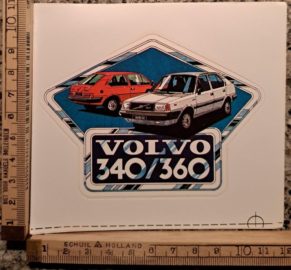 Vintage sticker VOLVO 340 360 logo merk, Verzamelen, Ophalen of Verzenden, Zo goed als nieuw