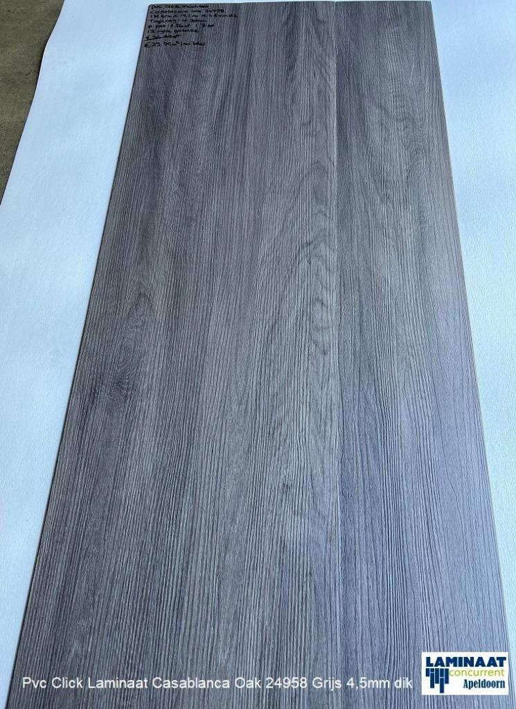 49m2 Pvc click Laminaat Casablanca Oak Grijs 28pak = €795, Nieuw, Ophalen of Verzenden, 25 tot 50 m², Pvc click laminaat grijs