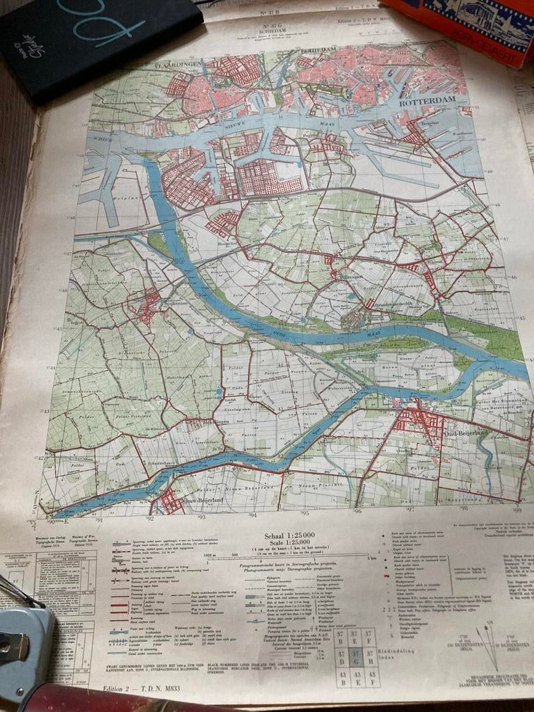 Oude landkaart Schiedam en cancelled Roermond, Boeken, Atlassen en Landkaarten, Gelezen, Ophalen of Verzenden, Landkaart, 1800 tot 2000