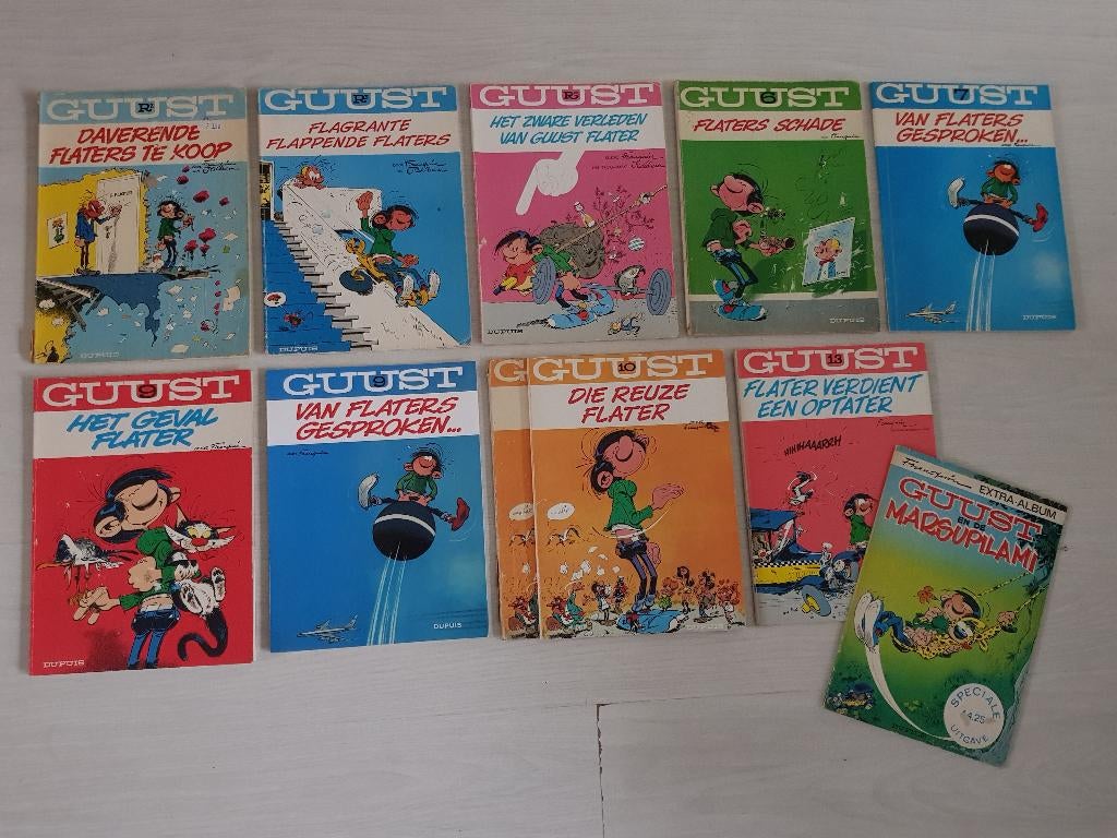 Guust Flater, Boeken, Meerdere stripboeken, Ophalen of Verzenden, Gelezen, André Franquin