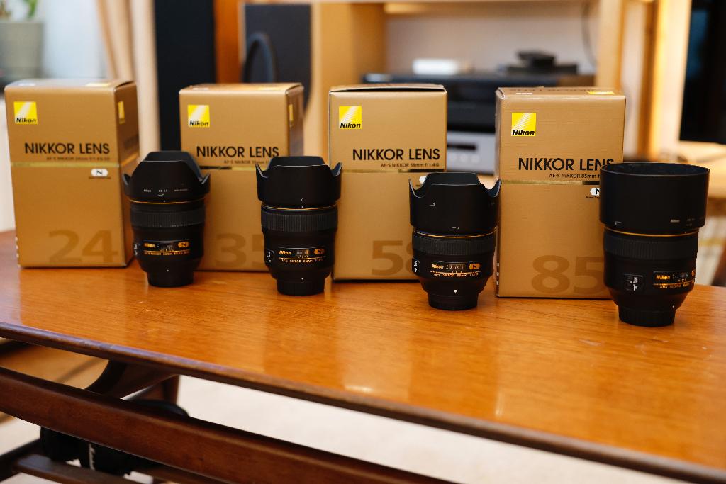 Nikon AF-S 1.4G prime set, Ophalen of Verzenden, Zo goed als nieuw, Overige typen