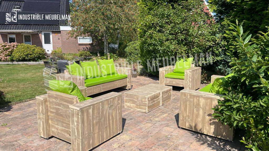Tuinmeubelen Steigerhout Loungebank Tuin Terras Lounge Bank, Verzenden, Steigerhout, Nieuw, Eettafel