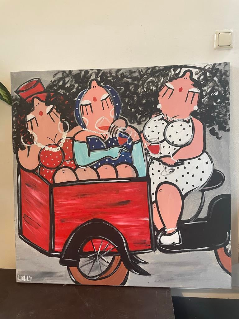 Schilderij dikke dames lilly, Ophalen