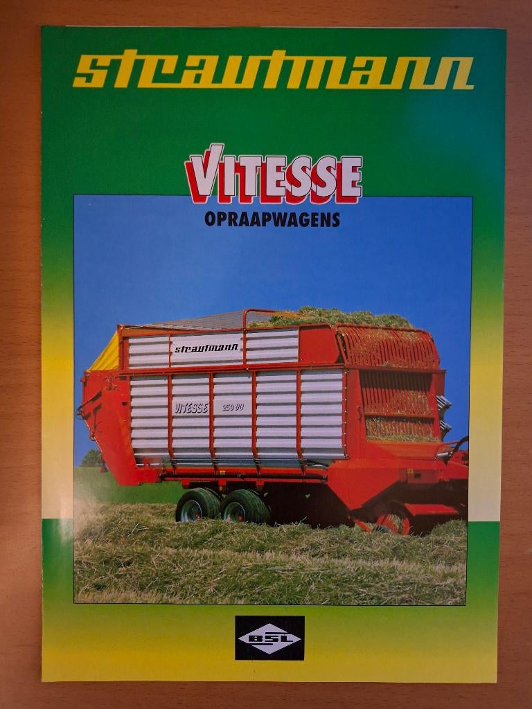 Folder Strautmann Vitesse opraapwagens, Ophalen of Verzenden, Gelezen, Tractor en Landbouw