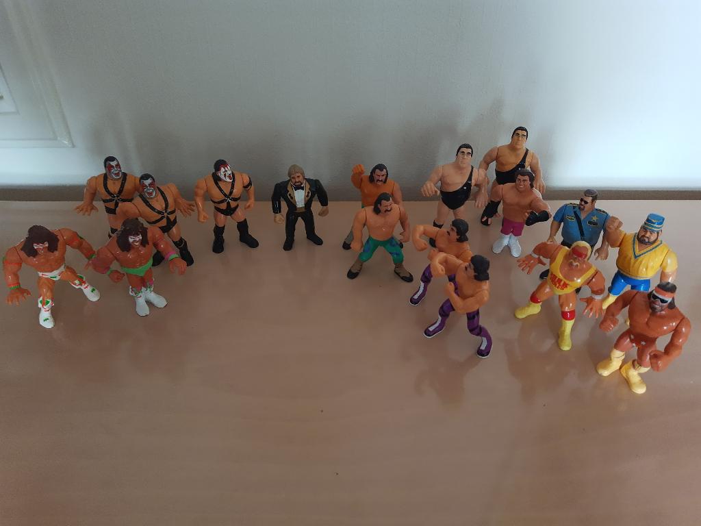 17 Vintage WWF WWE Hasbro Figuren, Ophalen of Verzenden, Gebruikt