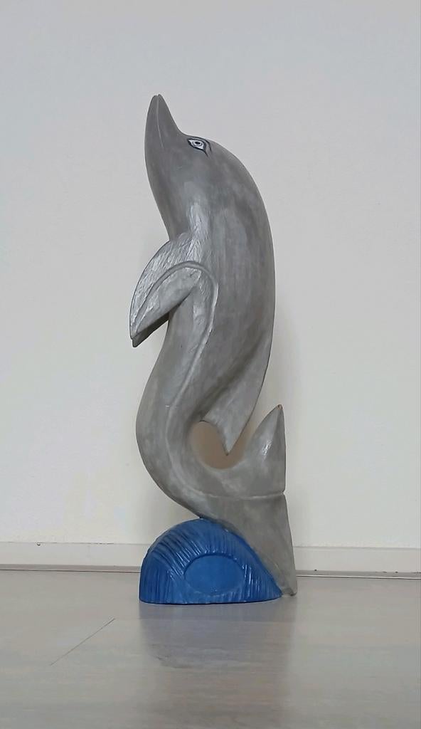 Mooi houten beeld van dolfijn., Ophalen of Verzenden