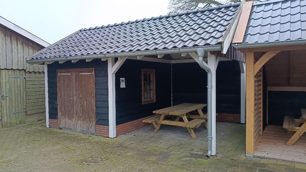 Tuinschuur met overkapping Showmodel, Ophalen, Schuur, 1 raam, 500 cm of meer